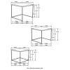 CoasterElevations 931182 Belcourt - 3 Piece Square Nesting Tables - Natural And Black