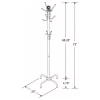 CoasterEveryday 2019 Collier - 12 Hook Freestanding Coat Rack Hat Hanger - Black