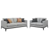 CoasterElevations 508681-S2 Apperson - 2 Piece Upholstered Track Arm Sofa Set - Light Gray