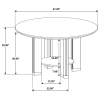 Coaster Fine Furniture 193660 Ottowa - Round Wood Dining Table With Shelf - Brown