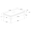 CoasterEssence 707768 Carone - Rectangular Glass Top Coffee Table - White And Chrome