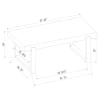 CoasterEssence 753398 Pala - Rectangular Coffee Table - White High Gloss And Natural