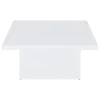 Coaster Fine Furniture 710898 Devar - Square Engineered Wood Coffee Table - White High Gloss