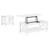 Coaster Fine Furniture 722088-S2 Skyview - 2 Piece Rectangular Lift Top Coffee Table Set - White