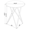 CoasterEveryday 183526 Bexter - Round Faux Marble Bistro Bar Table - Chrome