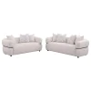 Coaster Fine Furniture 508961-S2 Jeanette - 2 Piece Fabric Upholstered Round Arm Sofa Set - Beige
