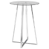 CoasterEveryday 100026 Zanella - Round Glass Top Bistro Bar Table - Chrome