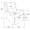 Coaster Fine Furniture 609373 Kelsey - Upholstered English Arm Recliner Chair - Ivory