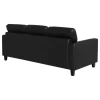 Coaster Fine Furniture 504664 Scotland - Faux Leather Upholstered Track Arm Sofa - Black