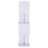 CoasterEveryday 801418 Baxter - 4-Shelf Bookshelf - White And Chrome