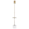 CoasterEssence 923309 Jodie - Adjustable Floor Lamp Side Table - Antique Brass