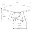 Coaster Fine Furniture 109150 Danvers - Round Wood Dining Table - Brown Oak