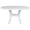Coaster Fine Furniture 109330 Judd - Round Dining Wood Table With Shelf - Pearl White