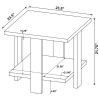Coaster Fine Furniture 707717 Dawn - Square Engineered Wood End Table - Mango Brown