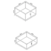 CoasterElevations 722660 Renee - 2 Piece Square Coffee Table Set - Rose Brass