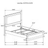 Coaster Fine Furniture 224781Q Caraway - Wood Queen LED Panel Bed - Black