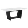 Coaster Fine Furniture 115511-S5G Sherry - 5 Piece Rectangular Marble Top Dining Table Set - Gray