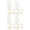 CoasterEssence 190512 Montclair - Upholstered Dining Side Chair (Set of 4) - White