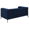 CoasterEssence 509212 Chalet - Upholstered Tuxedo Arm Tufted Loveseat - Blue
