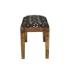 CoasterEssence 910177 Lamont - Fabric Upholstered Accent Bench - Black And Natural