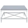Coaster Fine Furniture 709728-S3 Lindley - 3 Piece Square Coffee And End Table Set - Chrome