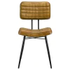 CoasterEssence 110642 Misty - Leather Upholstered Dining Side Chair (Set of 2) - Camel