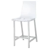 CoasterEssence 100265 Juelia - Counter Chair (Set of 2) - Chrome And Clear Acrylic