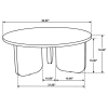 Coaster Fine Furniture 721998 Dale - Round Solid Mango Wood Coffee Table - Brown
