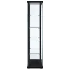 CoasterEveryday 950170 Delphinium - 5-Shelf Clear Glass Curio Display Cabinet - Black