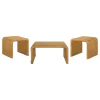 Coaster Fine Furniture 709818-S3 Cahya - 3 Piece Rattan Coffee And End Table Set - Natural