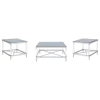 Coaster Fine Furniture 709728-S3 Lindley - 3 Piece Square Coffee And End Table Set - Chrome