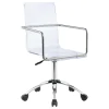CoasterEssence 801436 Amaturo - Acrylic Adjustable Home Office Desk Chair - Clear
