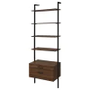 Coaster Fine Furniture 980074-S3 Owens - 3 Piece Wall Mounted Bookshelf Set - Walnut