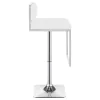 CoasterEssence 100193 Alameda - Adjustable Bar Stool - White And Chrome