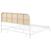 Coaster Fine Furniture 360301KE Amherst - Radio Weave Rattan Metal Eastern King Bed - White