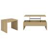 Coaster Fine Furniture 706348-S2 Canoga - 2 Piece Lift Top Cocktail Coffee Table Set - Light Oak