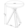 CoasterEssence 183131 Edgerton - Round Pub Height Bistro Bar Table - Dark Oak