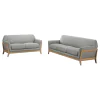 Coaster Fine Furniture 511071-S2 Vaughn - 2 Piece Fabric Upholstered Flared Arm Sofa Set - Gray