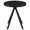 Coaster Fine Furniture 706267 Briggs - Round Marble Printed Glass Top End Table - Black
