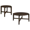 Coaster Fine Furniture 708288-S2 Cota - 2 Piece Solid Wood Coffee And End Table Set - Dark Brown