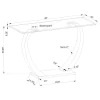 CoasterEssence 701239 Pruitt - Glass Top Metal Base Console Table - Satin