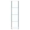 CoasterEveryday 951072 Bellatrix - 4-Shelf Clear Glass Curio Cabinet - White