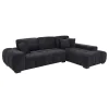 Coaster Fine Furniture 511061B1 Octavia - LAF Sofa With Pillow, Box 1 of 2 - Black