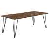 CoasterEssence 193861 Neve - Live Edge Dining Table - Gray Sheesham
