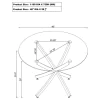 CoasterEveryday 108441 Beckham - Round Glass Top Dining Table - Brass