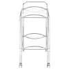 CoasterEveryday 910077 Shadix - 2-Tier Rectangular Glass Shelf Metal Bar Cart - Chrome