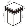CoasterElevations 936137 Elora - Square Mirrored Accent Side Table - Silver