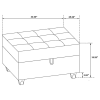 CoasterEveryday 500414 Stonenesse - Rectangular Upholstered Storage Ottoman - Gray