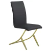 CoasterEssence 105172 Carmelia - Upholstered Dining Side Chairs (Set of 4) - Black