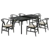 Coaster Fine Furniture 121251-S7 Crestmont - 7 Piece Extension Leaf Dining Table Set - Black